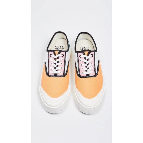 Good News Womens Ivory Canvas Colorblock Sneakers Shoes Size 8 - Picture 2 of 5